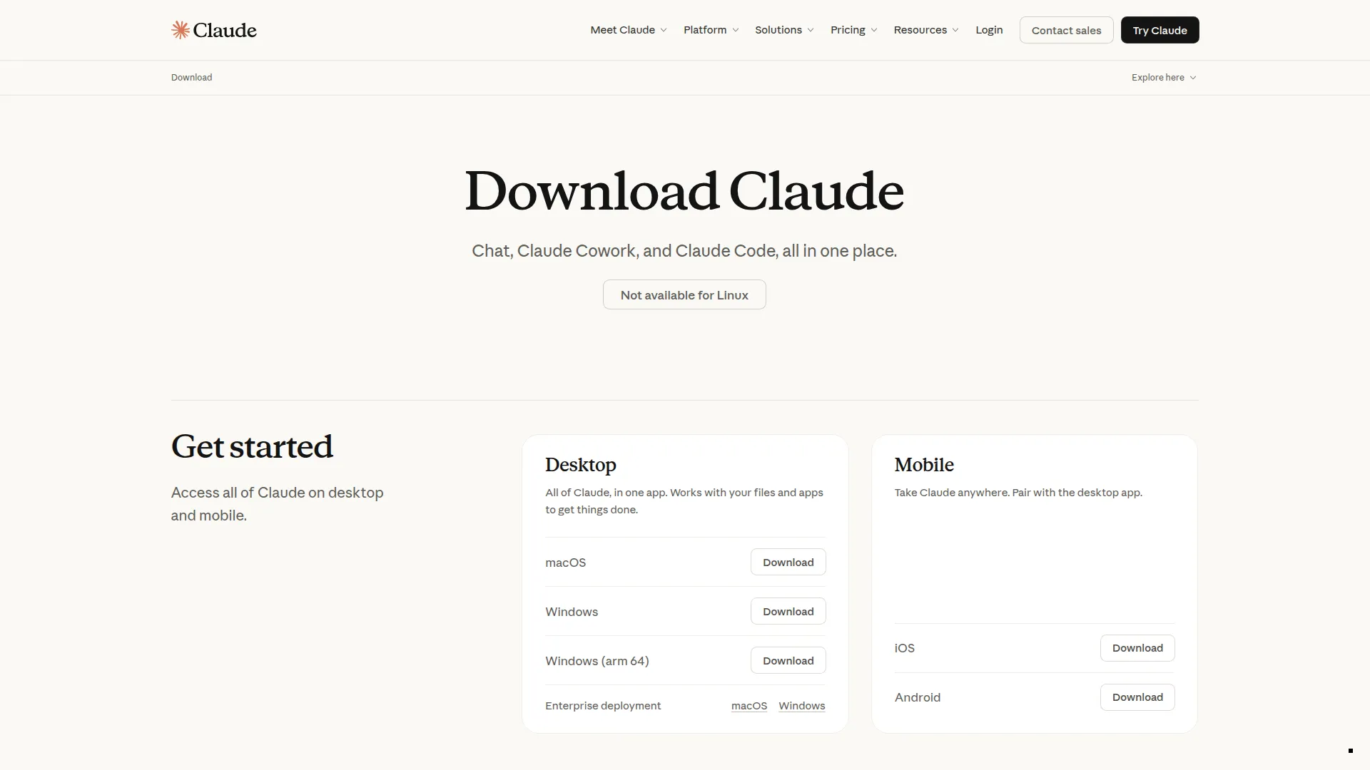 Claude Desktop screenshot 1