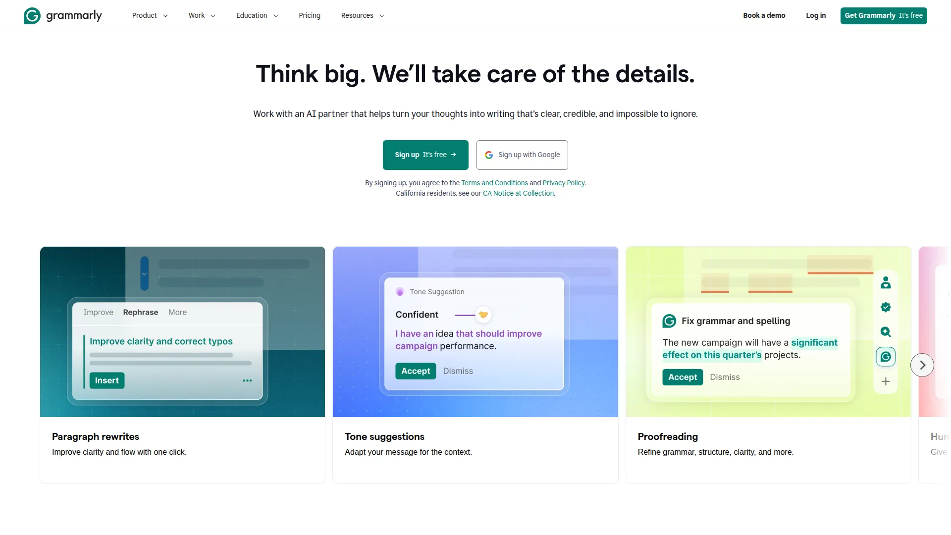 Grammarly screenshot 1