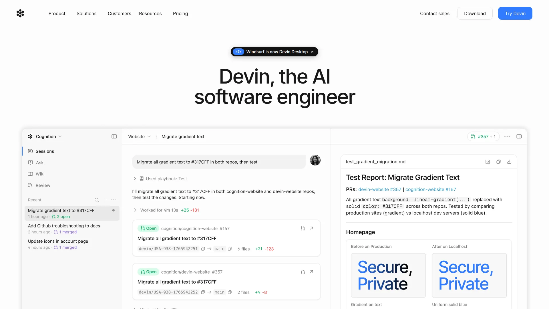 Devin screenshot 1