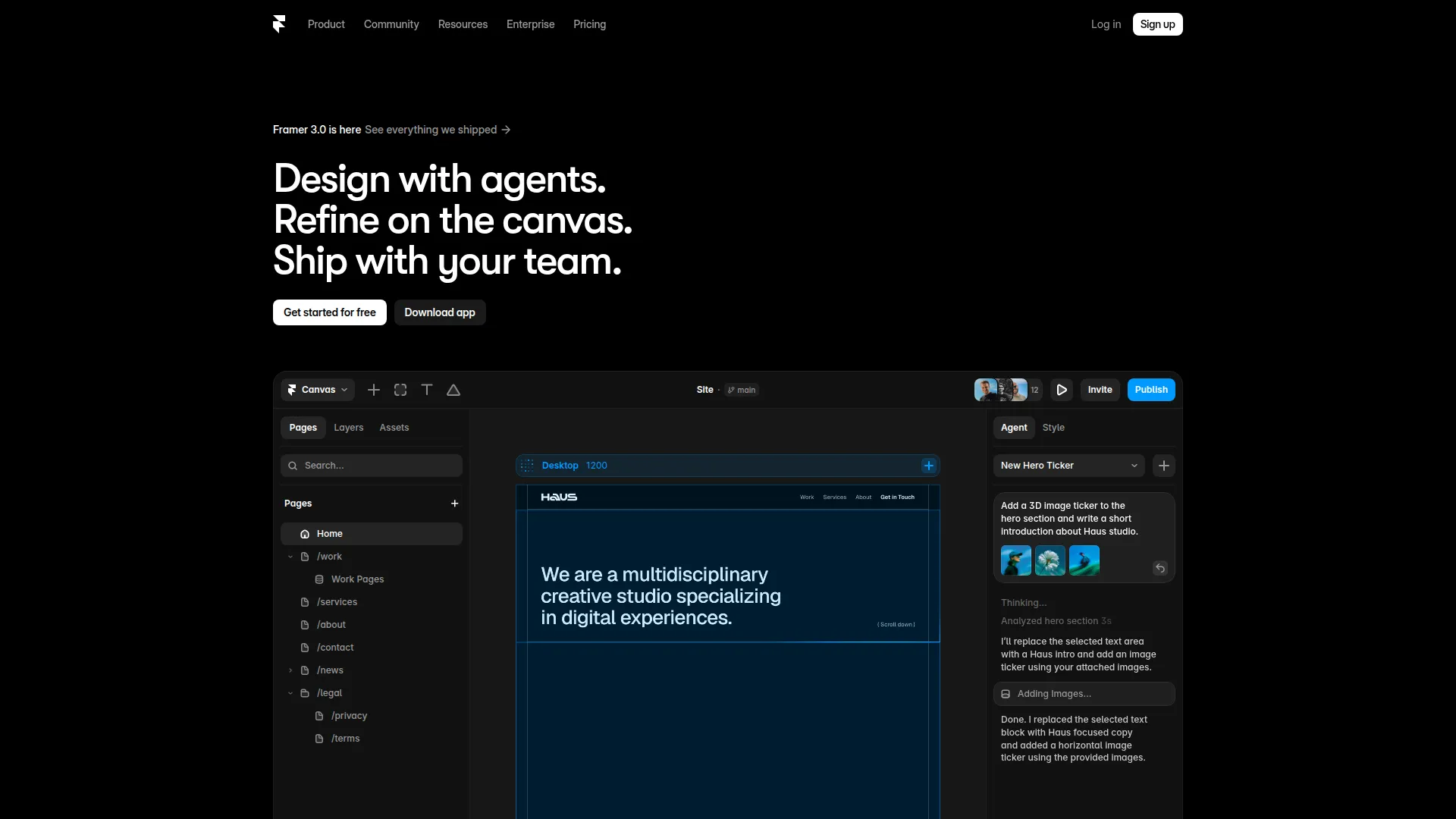 Framer AI screenshot 1